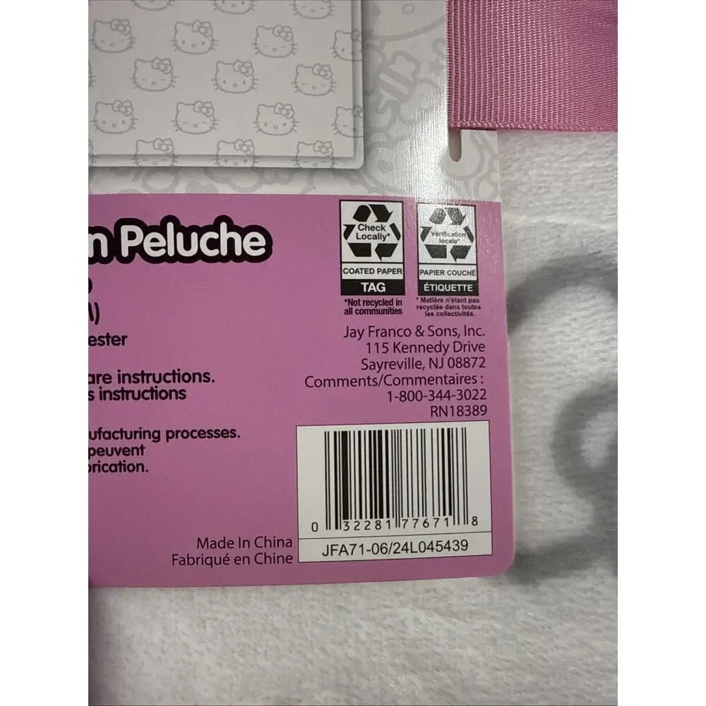 Hello Kitty Throw Blanket White Gray Grey Face Queen Super Soft 2024 Sanrio